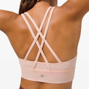 Lululemon Energy Bra Long Line / Feather Pink